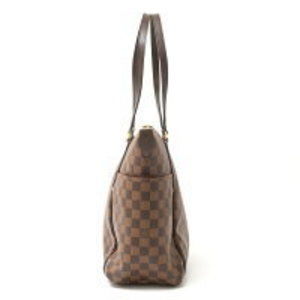 Louis Vuitton Totally Brown Ebene Leather Damier Bag Shoulder Red
